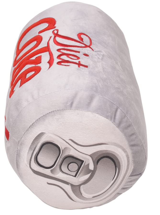 Mark Feldstein & Associates Coca Cola Diet Coke Can Classic Gray Embroidered Plush Throw Pillow, 13 in - Image 3