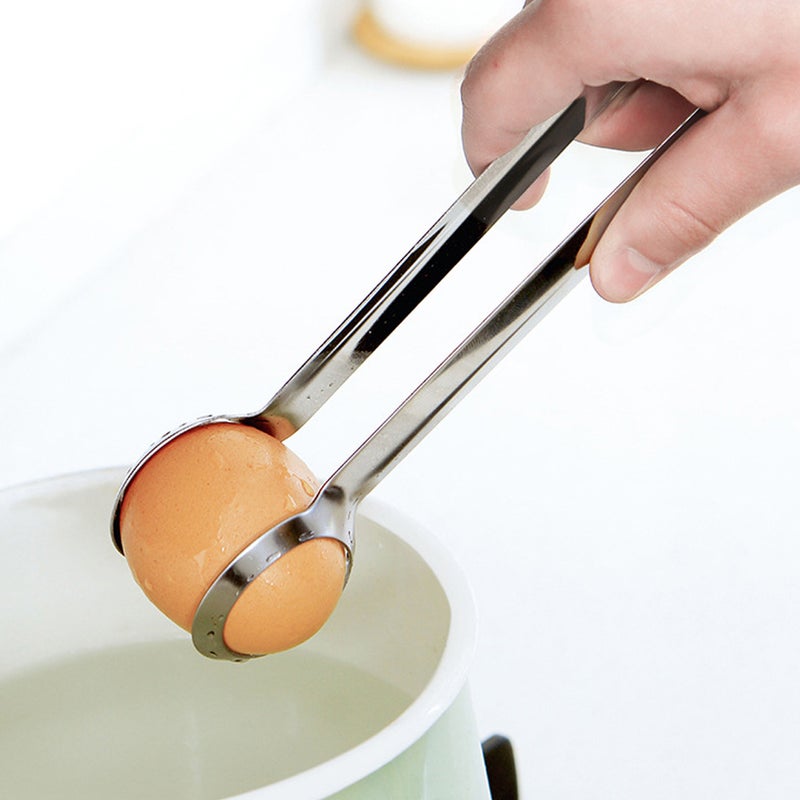 1Pc Stainless Steel Bread Tong Multifunction Food Clip Kitchen Serving Tongs for Eggs Cookies Barbecue ( ) - Image 1