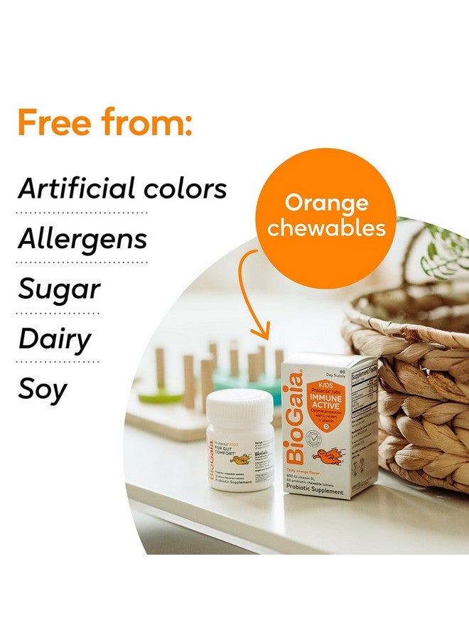 BioGaia Immune Active Kids | Probiotic + Vitamin D | for Digestive & Immune Health | Ages 3+ | Allergen, Dairy, Soy & Gluten Free | Trusted by Pediatricians | 60 Day Supply | Orange Flavored Chewable - Image 5