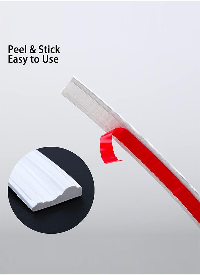 RATSAW Peel and Stick Chair Rail Molding Self Adhesive Wall Trim PVC Strip for Home Wall Decoration 100cm  - Image 3