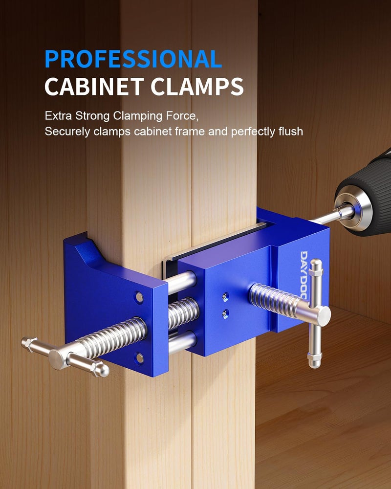 Daydoor Cabinet Clamps  Cabinet Face Frame Installation Clamps  Cabinet Alignment Tool For Woodworking  2 Pack  Blue - Image 2