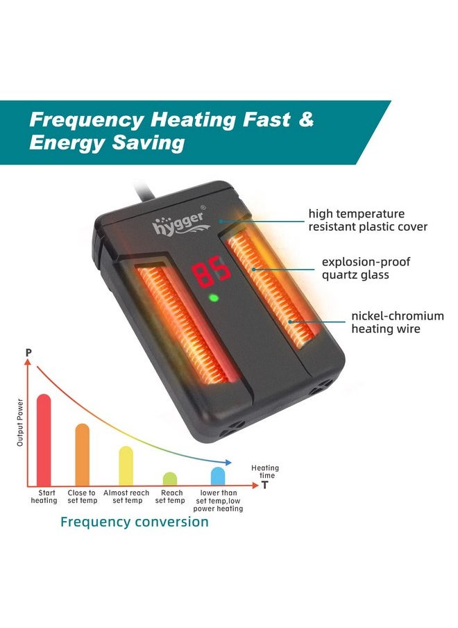 Hygger - hygger Aquarium Heater,75W/150W/300W Submersible Fish Tank Water Heater Double Quartz Explosion-Proof with for Freshwater Saltwater Tank - Image 1