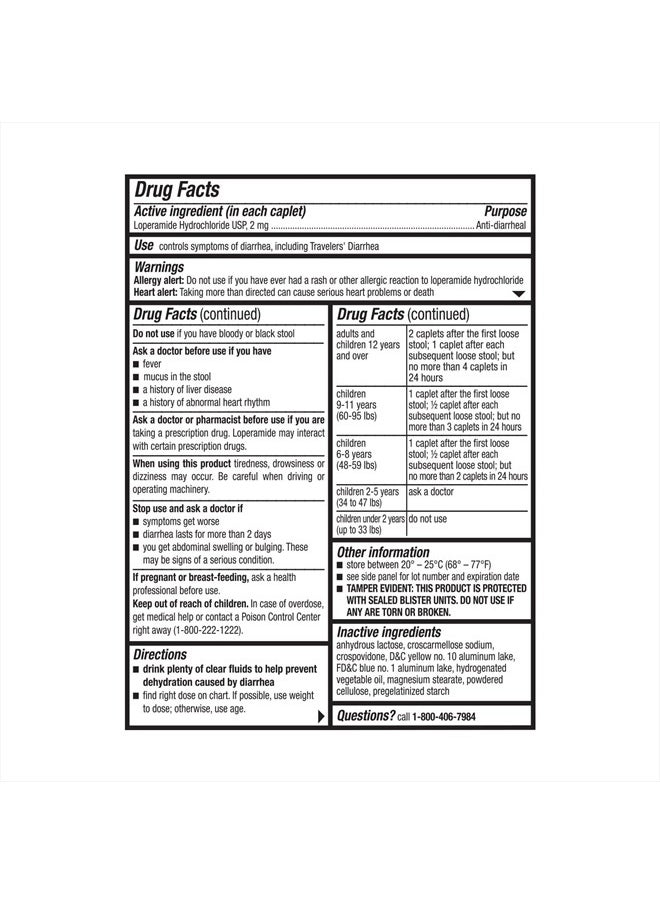 Ohm - Loperamide Hydrochloride caplets, 2 mg, Anti-Diarrheal, 24 Count - Image 1