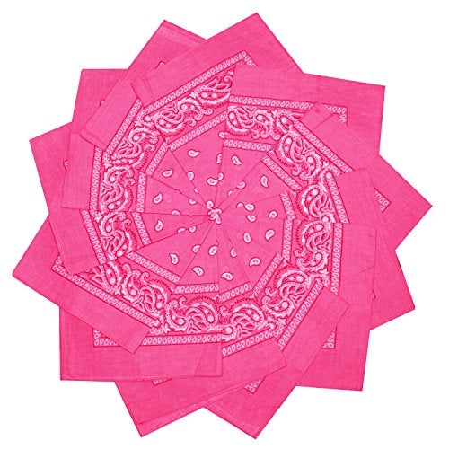 TZ Promise 12 Pack Bulk 100% Cotton Paisley Bandana Head Wrap Size 22 x 22 inches - Image 1