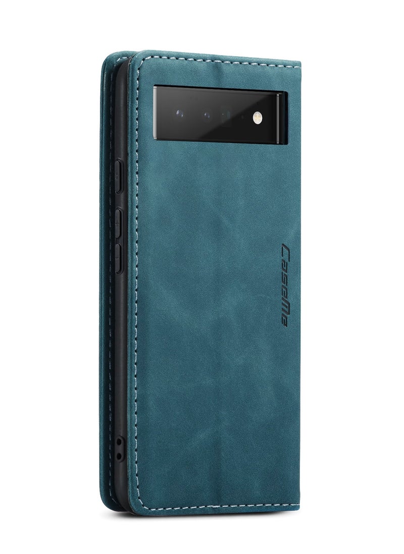 CaseMe CaseMe Google Pixel 6 Pro Case Wallet, for Google Pixel 6 Pro Wallet Case Book Folding Flip Folio Case with Magnetic Kickstand Card Slots Protective Cover - Green  - Image 3