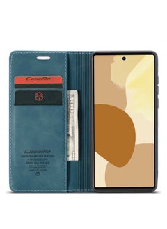 CaseMe CaseMe Google Pixel 6 Pro Case Wallet, for Google Pixel 6 Pro Wallet Case Book Folding Flip Folio Case with Magnetic Kickstand Card Slots Protective Cover - Green  - Image 4