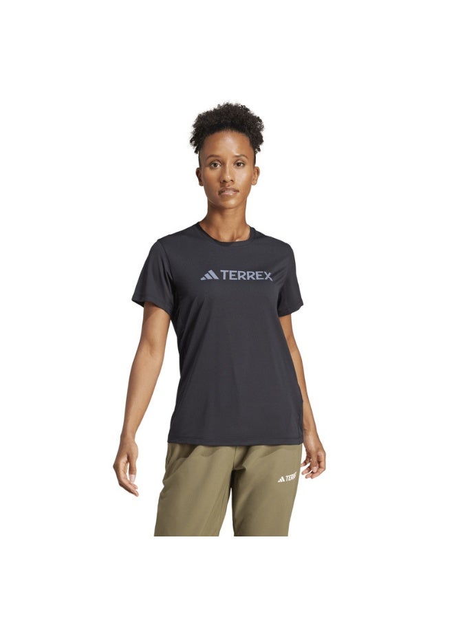 Adidas Adidas W Mt Log Tech T W Black Hiking T-Shirts For Women - Image 2