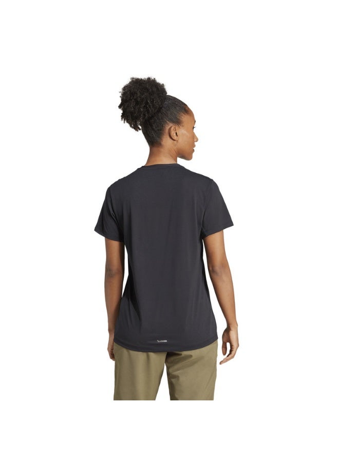 Adidas Adidas W Mt Log Tech T W Black Hiking T-Shirts For Women - Image 3