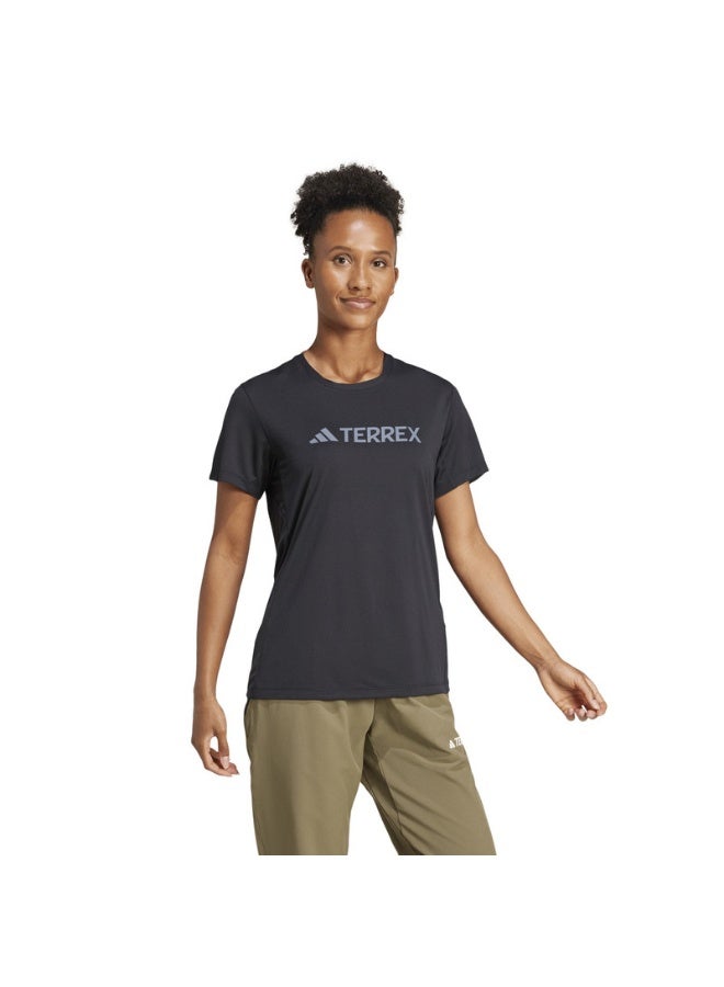 Adidas Adidas W Mt Log Tech T W Black Hiking T-Shirts For Women - Image 4