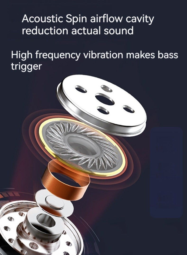 In-ear headphones high elastic embossed wire directly plugs into Android phone wired universal (white blue)  - Image 5