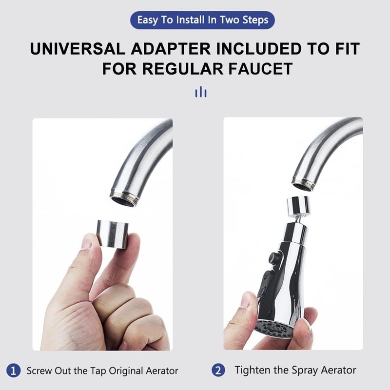 RARECARE Tap Extension For Kitchen Sink Water Filter Taps Extender Free Teflon Tape Wash Basin Accessories Faucet Nal Connector 1 Year Warranty For 22mm 24mm Faucets Only - Image 3