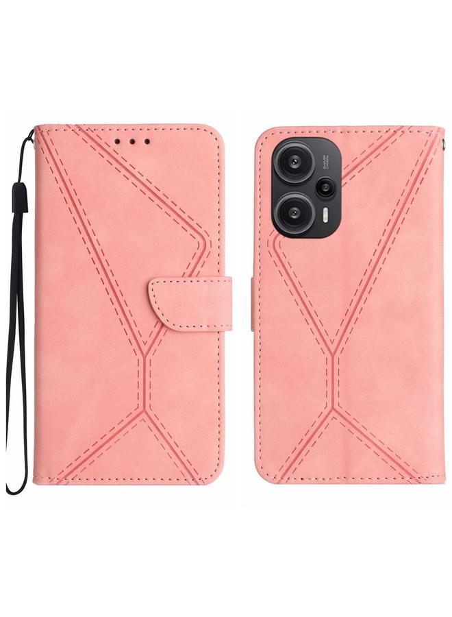 Case For Xiaomi POCO F5 5G Stitching Embossed Leather Phone Case
