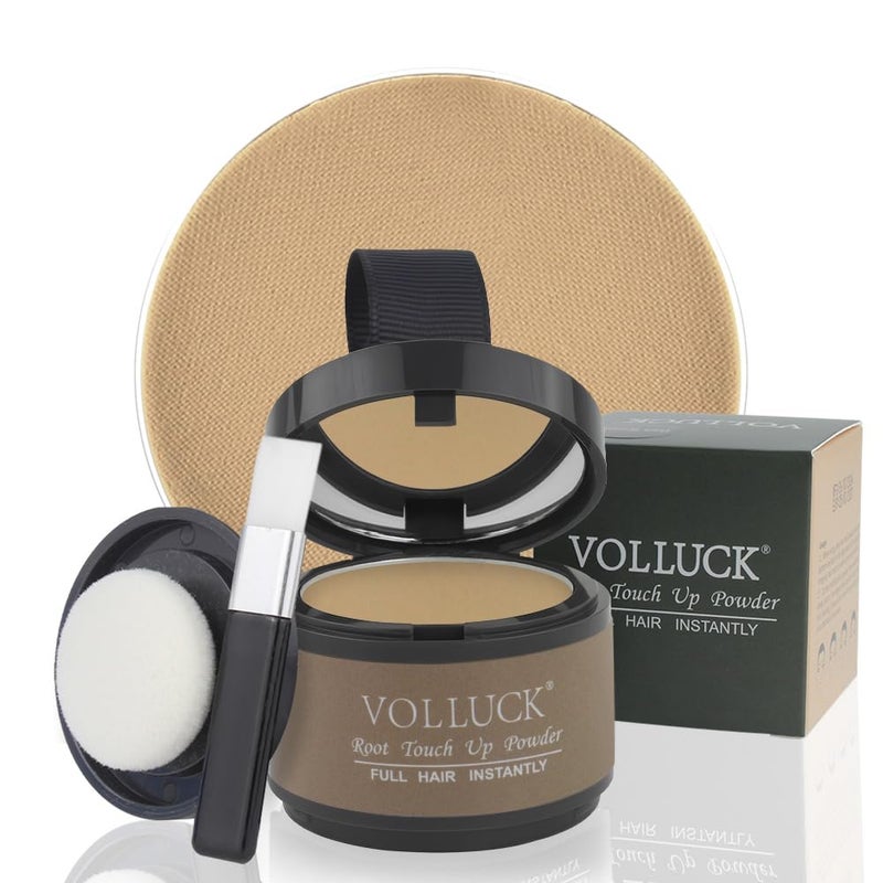 VOLLUCK Root Touch Up Hair Powder Root Cover Up Hairline Shadow Powder Stick Root Touch Up for Thinning Hair for Women and Men Bald Spots Eyebrows Beard Line Blonde