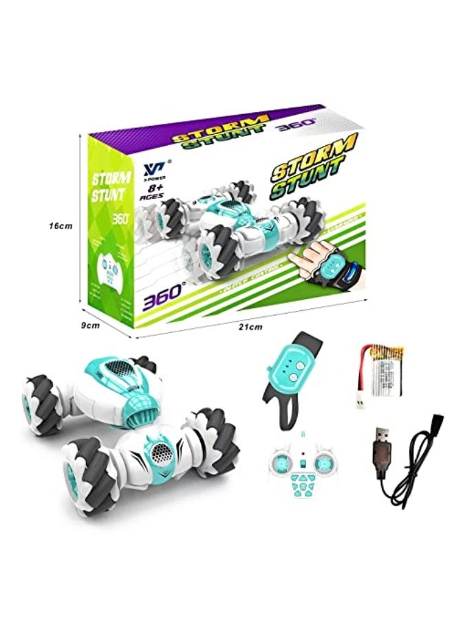 RC Stunt Car Remote Control Watch Gesture Sensor Deformable Electric Toy Cars All Terrain Speed 2.4GHz 4WD 360°Rotation Whirligig Off-road Vehicle Gift for Kids Boys Birthday  - Image 3