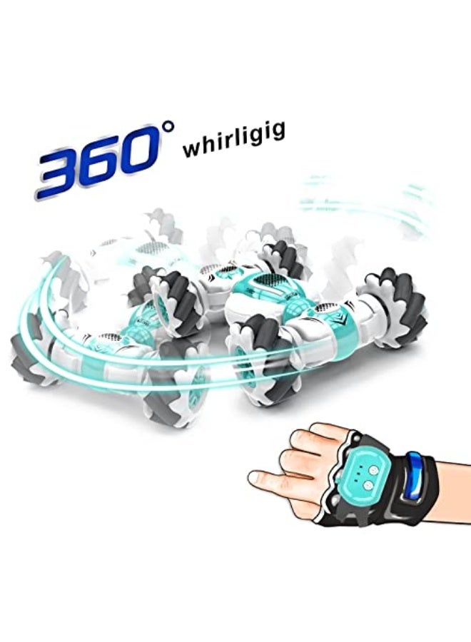 RC Stunt Car Remote Control Watch Gesture Sensor Deformable Electric Toy Cars All Terrain Speed 2.4GHz 4WD 360°Rotation Whirligig Off-road Vehicle Gift for Kids Boys Birthday  - Image 5