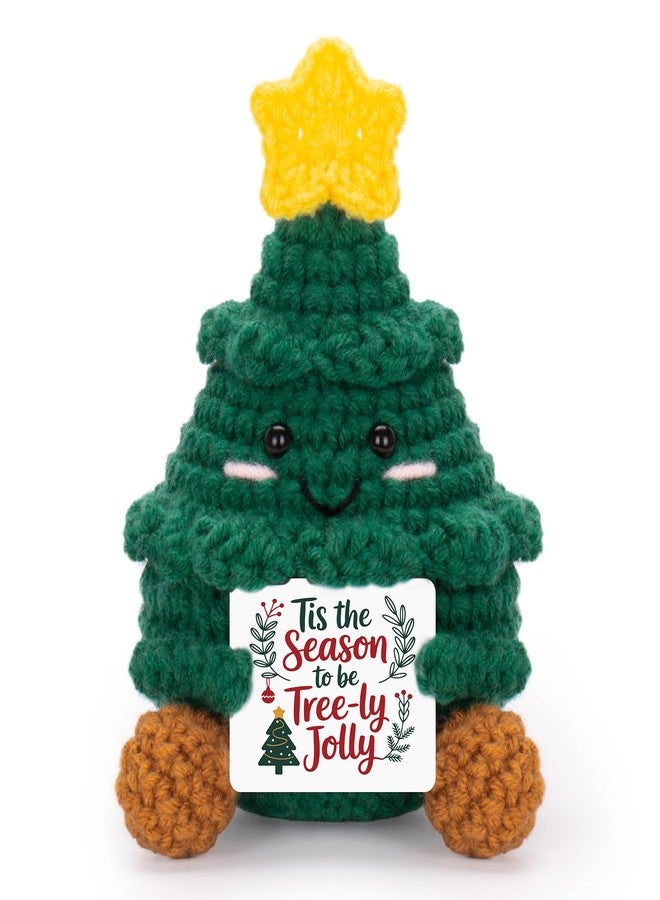 FunisFun Christmas Positive Crochet Doll - Funny Handmade Crochet Christmas Tree, Festive Gift for Christmas Decor Secret Santa Gag Gift - Image 1