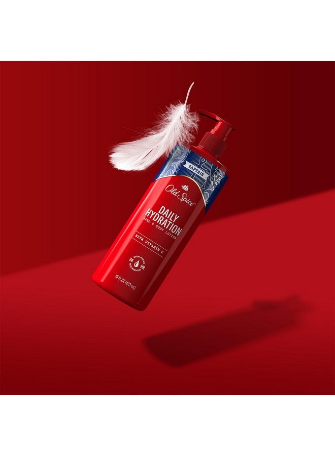 Old Spice لوشن يدين وجسم كابتن ديلي هيدريشن 24/7 نضارة الحمام مع فيتامين E 16 أونصة سائلة (عبوة من 4) - Image 5