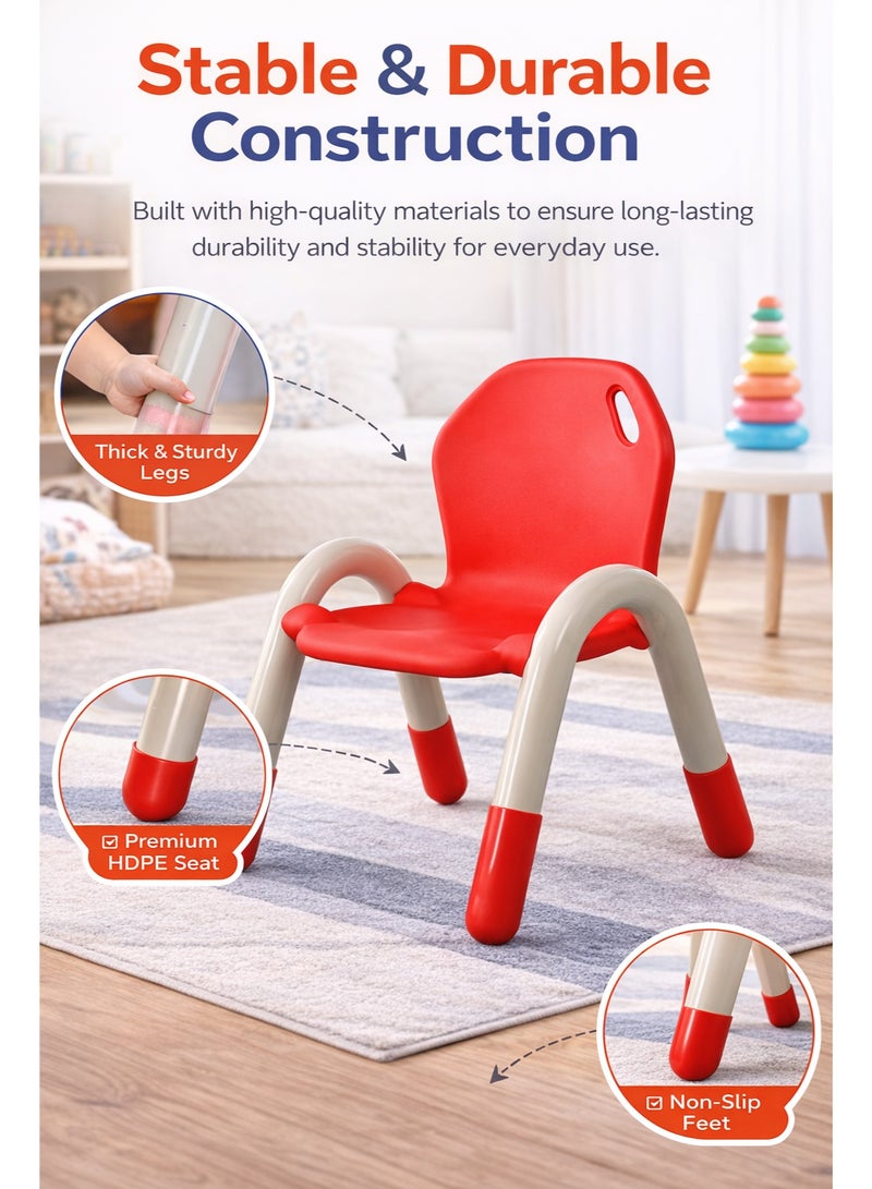 Joy & Learn  Kindergarten Chair - Blue, perfect for everyday use whether for studying, drawing, eating, or playing - Image 2