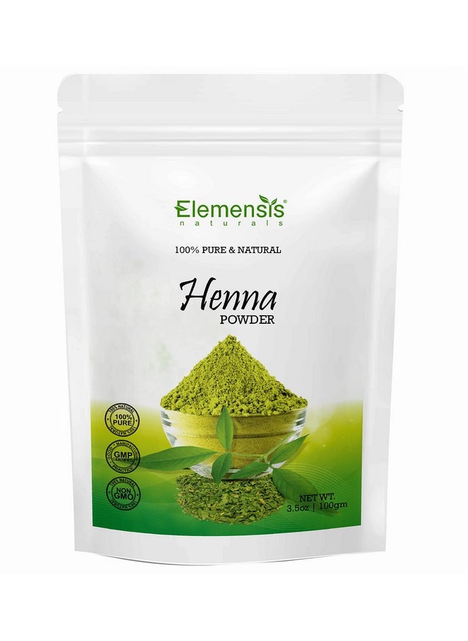 Elemensis Naturals - Pure & Natural Henna Powder For Healthy And Strong Hair And Hair Fall Control Repairs Damaged Hair, 100Gm - Image 1