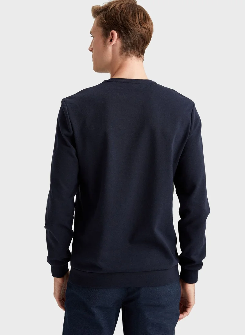DeFacto Printed Pocket Sweatshirt