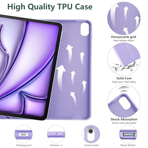 TaIYanG Compatible for iPad Air 11 inch Case with Keyboard for iPad Air 5 2022/iPad Air 4th Gen Keyboard Case with Pencil Holder - Flip Stand Cover for iPad Air 11" M3/M2/iPad 5th 2022/ 4th 2020 - Image 3