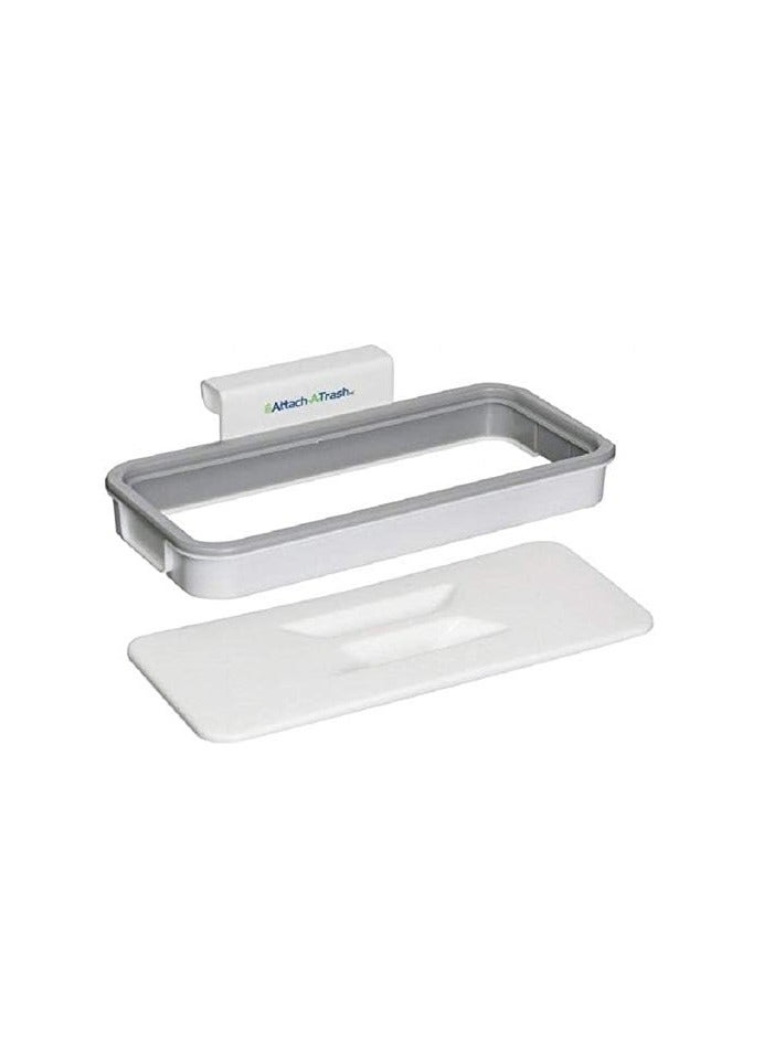 Attach A Trash Other WHD1271-SRK Edencomer Attach A Trash Cupboard Door Back Trash Rack Storage Garbage Bag Holder Hanging Kitchen Cabinet Hanging Trash Rack kitchen Tools  - Image 3