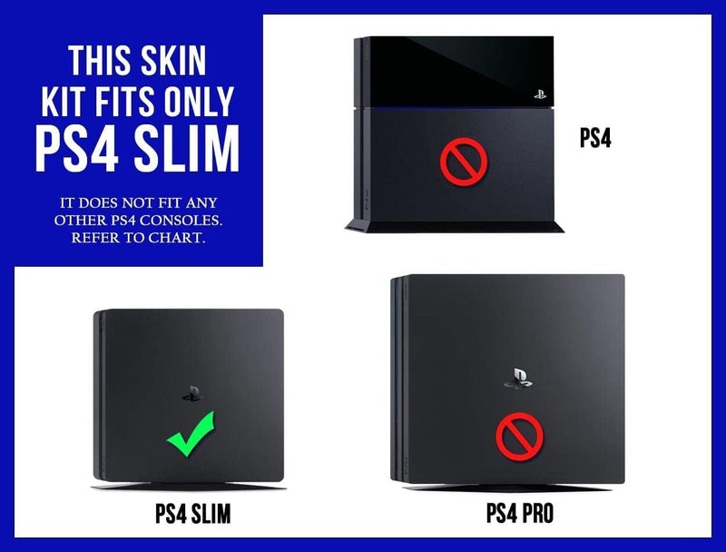 eWINNER Games pattern sticker Slim Vinyl Skin Sticker Decal compatible with PS4 Slim Console /2 Pcs Controller Stickers (not for PS4/not for PS4 Pro/not for PS5) (Plated Gold) - Image 2