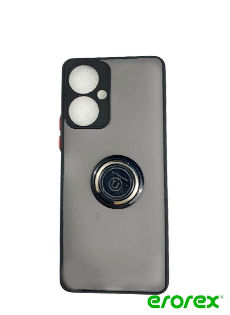 erorex Case For Camon 19 Pro With Magnetic Ring Holder Black  - Image 1