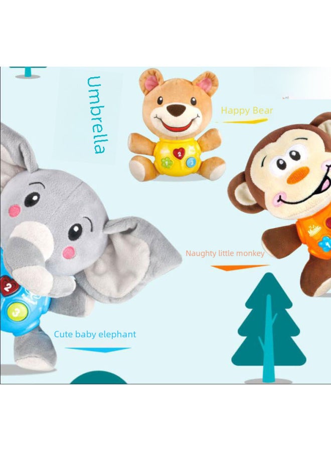 Parent-child Enlightenment Toy Doll Doll With Electric Sound And Light Music Baby Soothing Plush Toy-Color:Sound And Light Comfort Fox-Height:18cm - Image 2