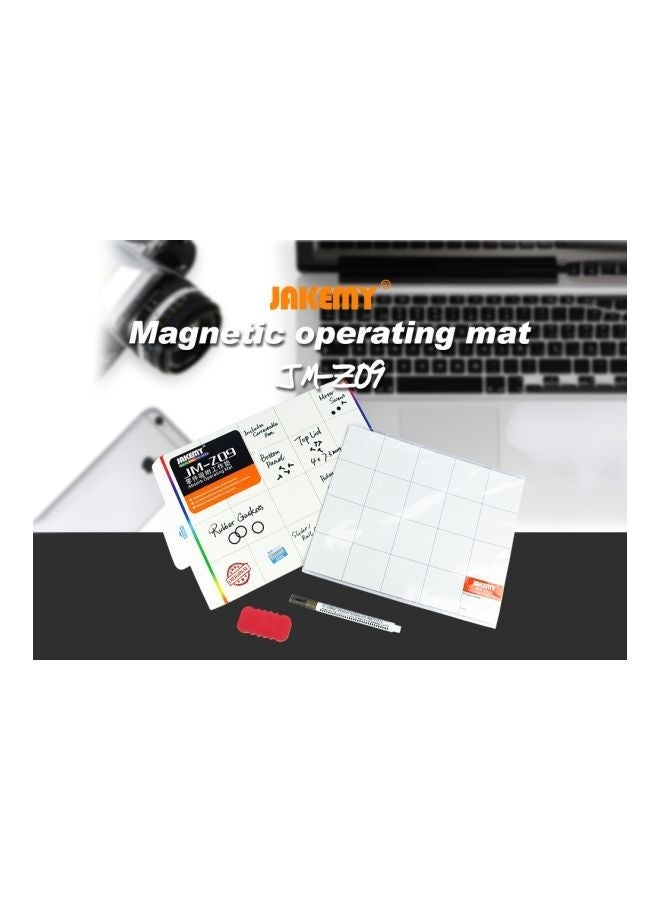JAKEMY Magnetic Work Mat Milk White 9.84x7.87x0.2inch - Image 5
