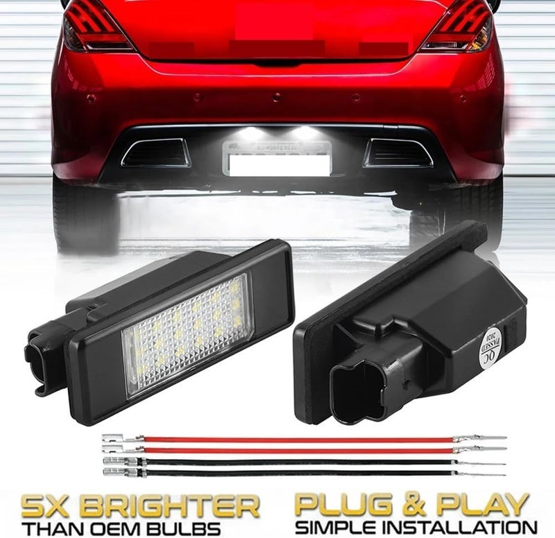 DEMULAX 6000K LED License Plate Light for Peugeot - Image 2