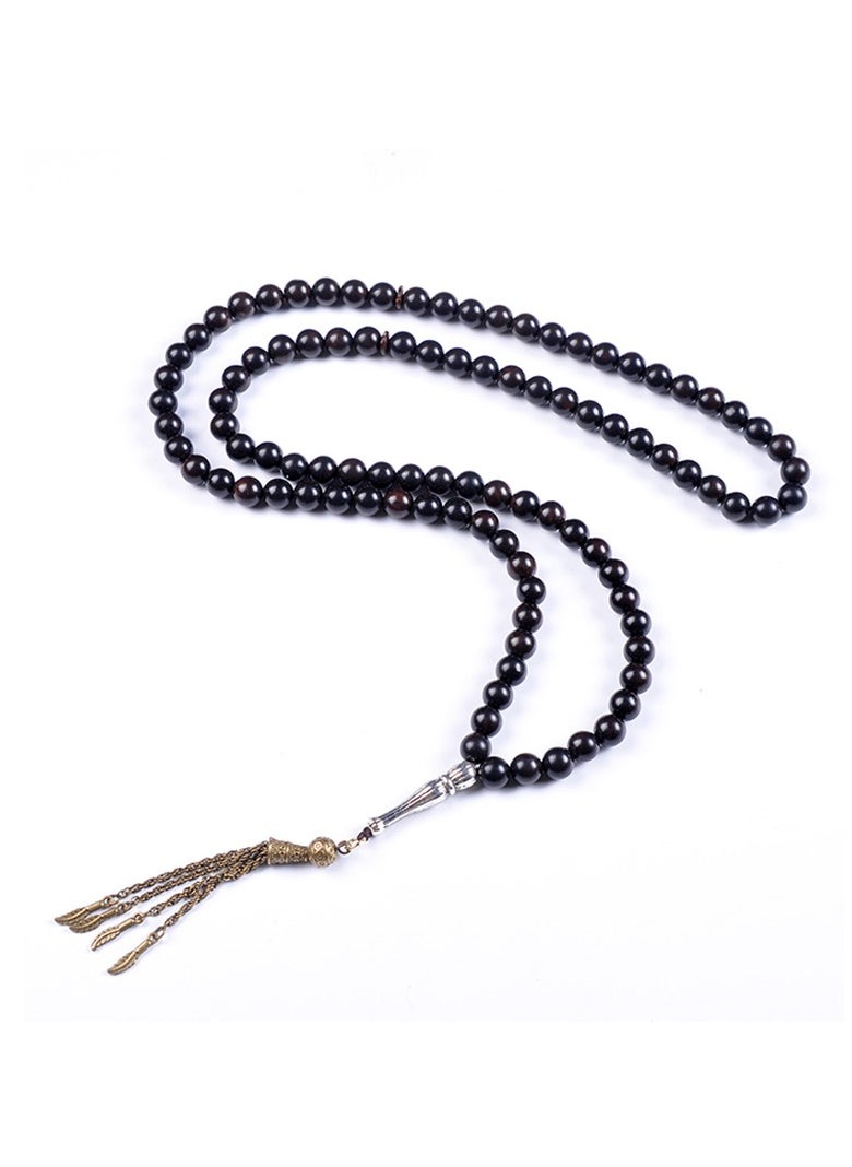 Hilalful - HilalFul Prayer Beads - Natural Black Wood| Rosary Beads for Dhikr, Prayer For Adults | Islamic Gift Eid, Ramadan, Wedding, Anniversary, Birthday | 99 Beads - Image 1