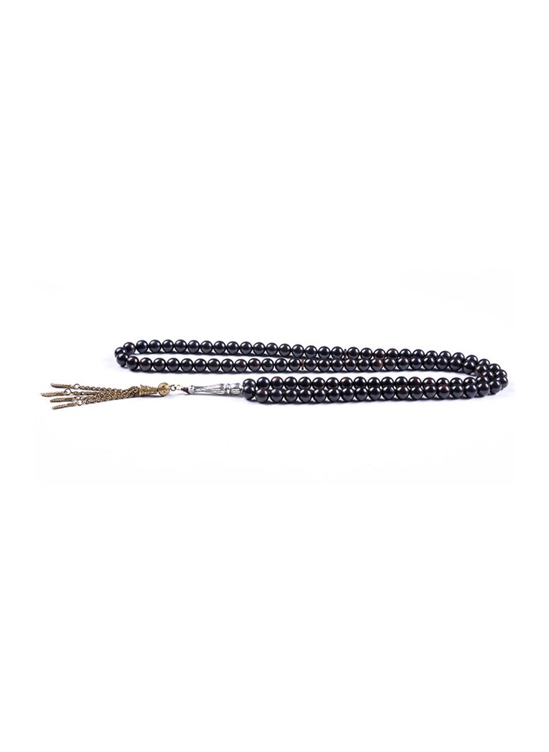 Hilalful - HilalFul Prayer Beads - Natural Black Wood| Rosary Beads for Dhikr, Prayer For Adults | Islamic Gift Eid, Ramadan, Wedding, Anniversary, Birthday | 99 Beads - Image 1