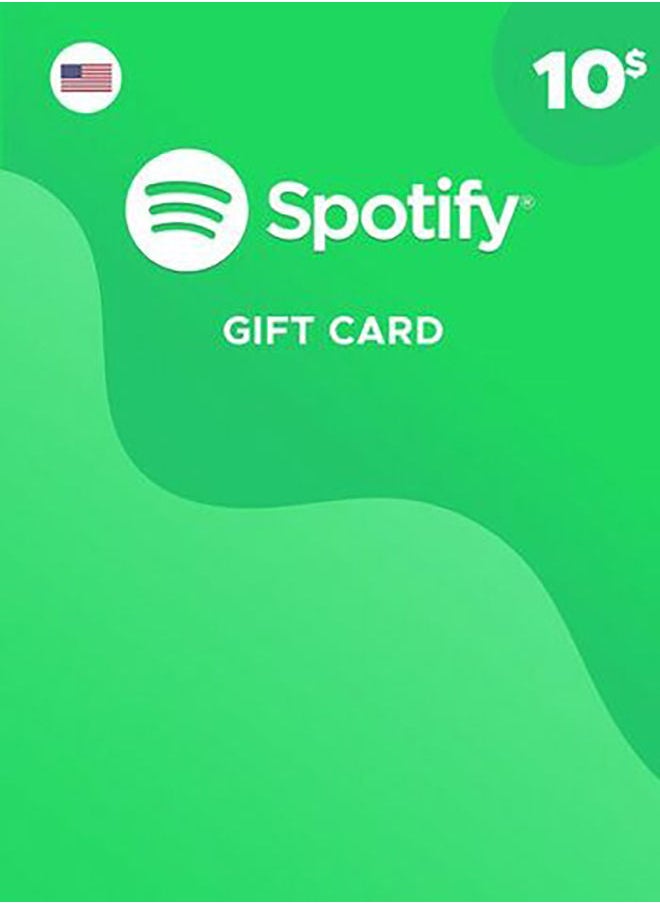 Generic - بطاقة Spotify بقيمة 10 دولارات للحسابات الأمريكية (التوصيل عبر الرسائل القصيرة / WhatsApp) - Image 1