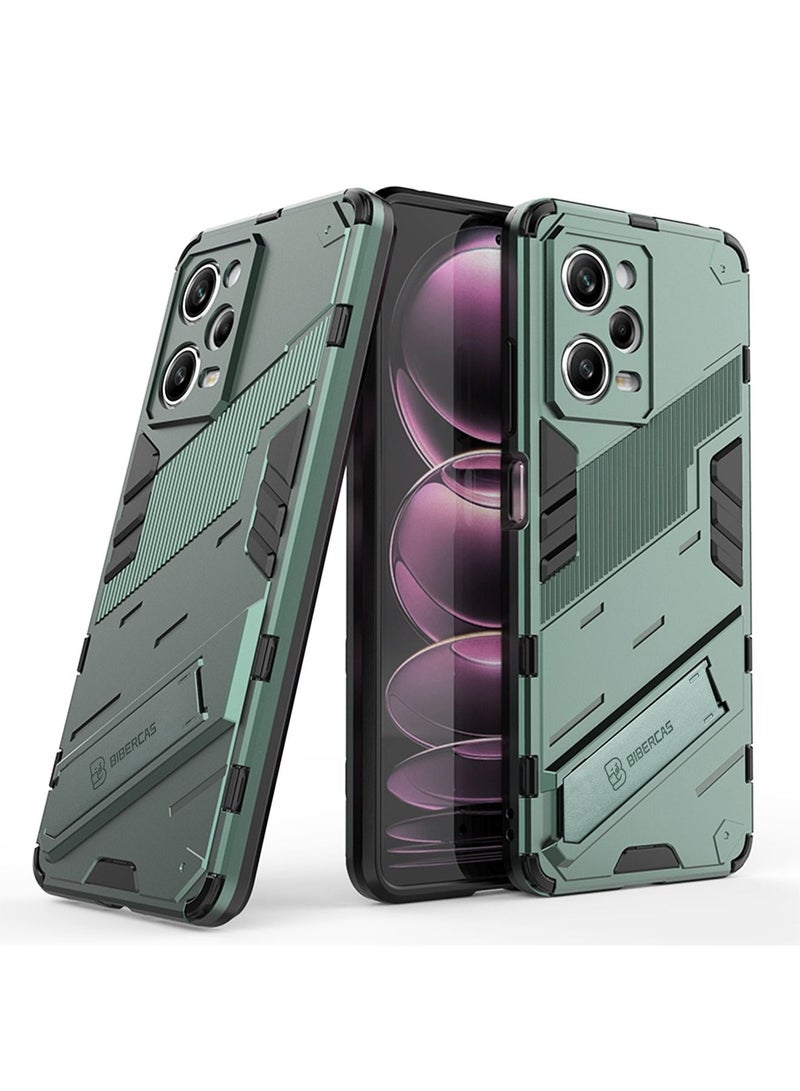 BIBERCAS Xiaomi Poco X5 Pro 5G Case Cover Accseeories/ Redmi Note 12 Pro 5G Case with Shockproof Kickstand Magnet Stand, PC+TPU Military Grade Protective Tough Hard Phone Back Cover (Black) - Image 4