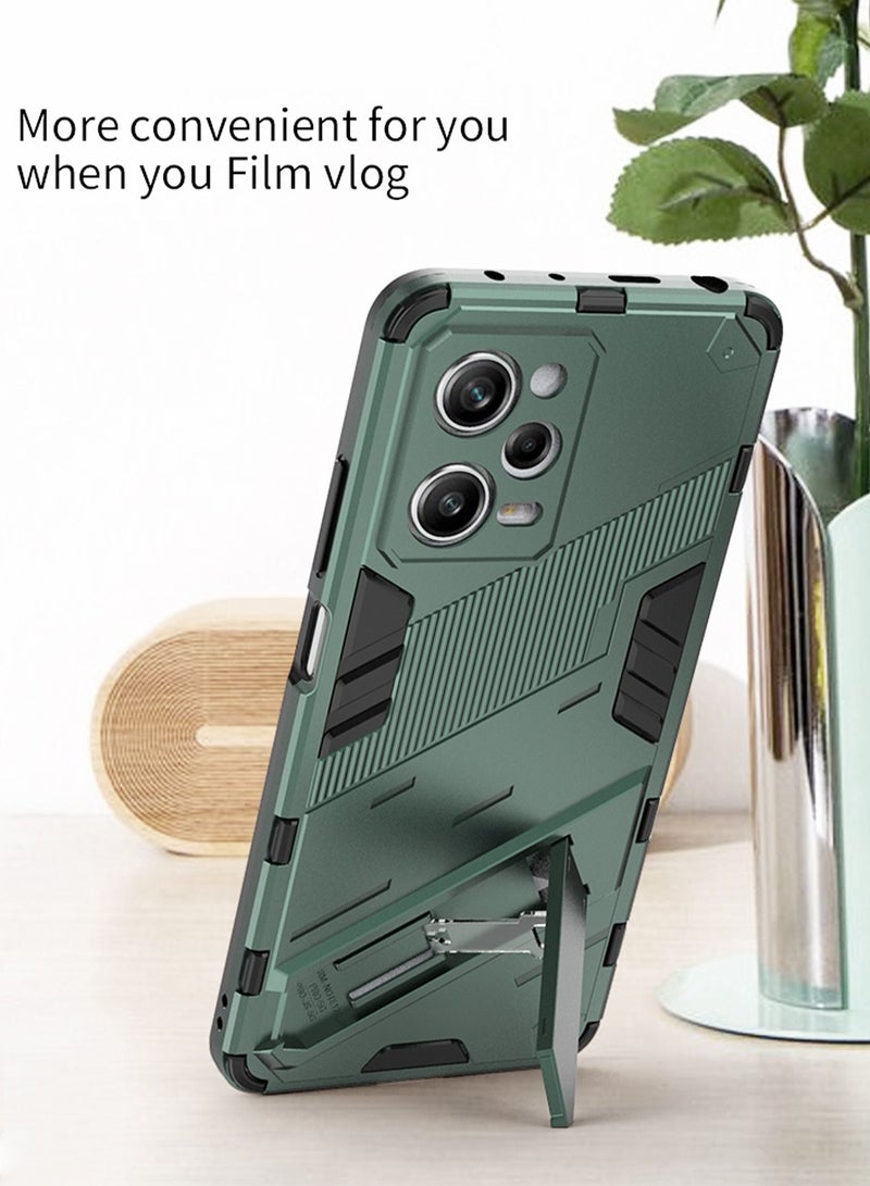 BIBERCAS Xiaomi Poco X5 Pro 5G Case Cover Accseeories/ Redmi Note 12 Pro 5G Case with Shockproof Kickstand Magnet Stand, PC+TPU Military Grade Protective Tough Hard Phone Back Cover (Black) - Image 3