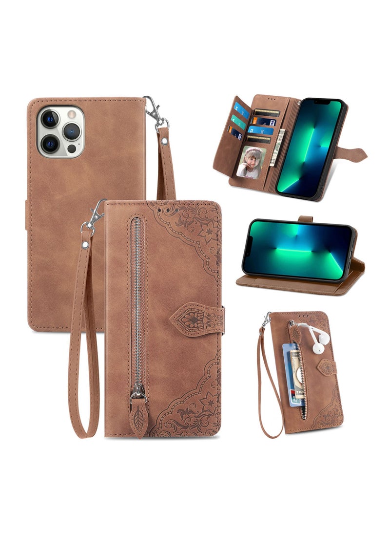 Loquat Suitable For iPhone Wallet Embossed Mobile Phone Leather Case - Image 1