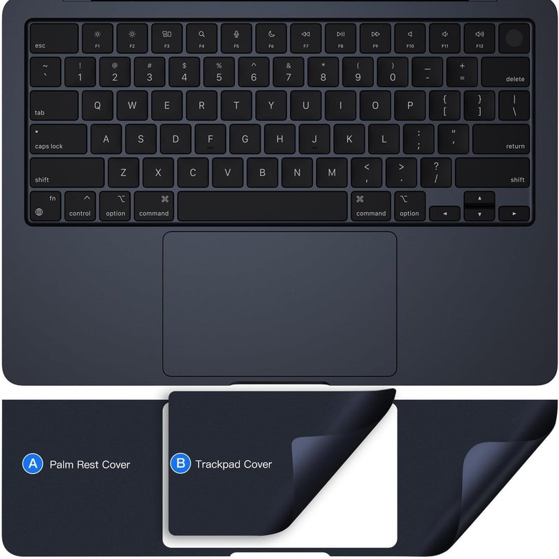 Saco مجموعة غطاء واقي لراحة اليد، حماية من الخدوش والتآكل تصميم 3 قطع متوافق مع 2021 2020 ماك بوك إير 13 بوصة A2337 M1 A2179 A1932 13 بوصة لابتوب - أسود - Image 1