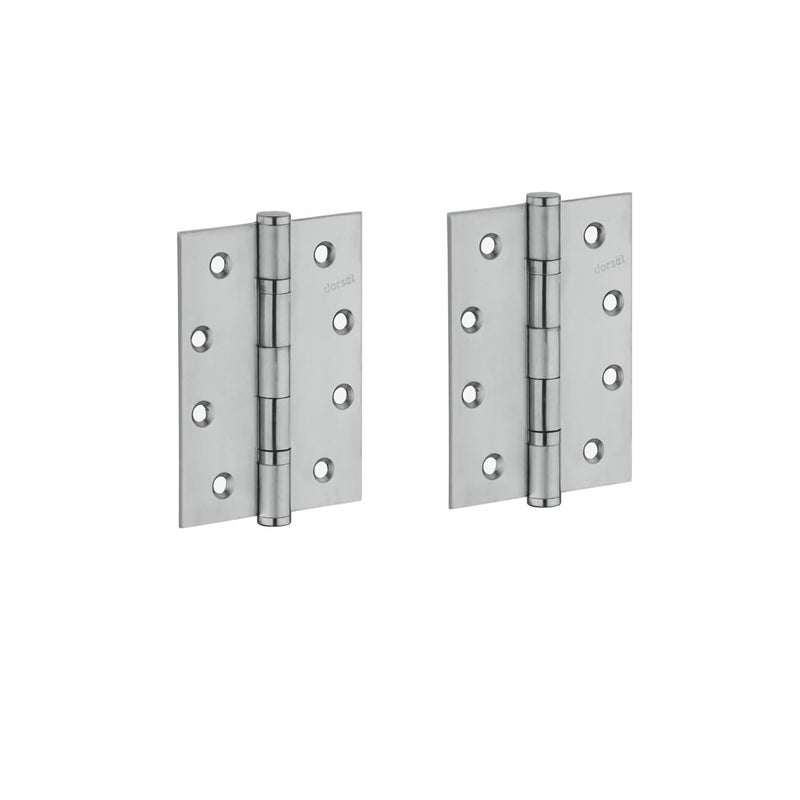 Dorset Dorset Door Hinges 4 Inches Steel SS 2 Ball Bearing Hinge 102X76X25 Dia 120MM with Screw Upto 2 Hours Fire Rated Door Hinges for Wooden Door HG1151ASS Pack of 8  - Image 1