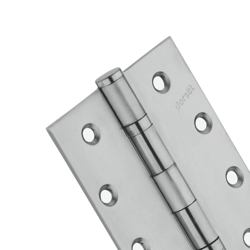 Dorset Dorset Door Hinges 4 Inches Steel SS 2 Ball Bearing Hinge 102X76X25 Dia 120MM with Screw Upto 2 Hours Fire Rated Door Hinges for Wooden Door HG1151ASS Pack of 8  - Image 5