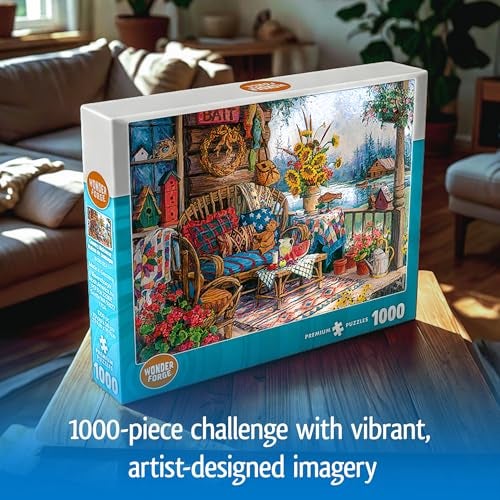 Wonder Forge Country Hideaway 1000 Piece Jigsaw Puzzle for Adults | Unique, Perfectly-Fitting Pieces | Fun, Vibrant Imagery | Amazon Exclusive - Image 3