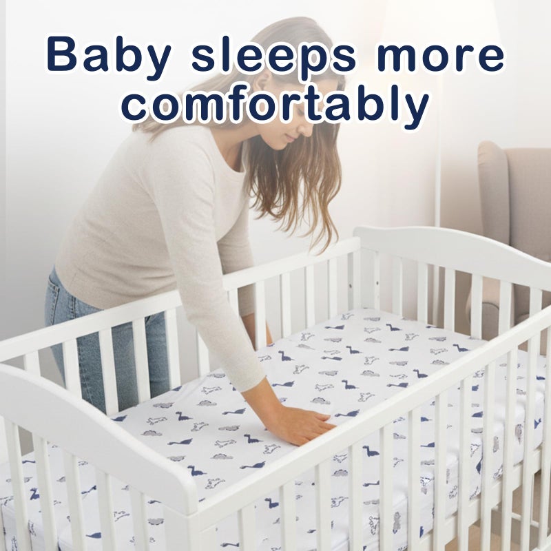 PGONEEE Trifold Pack and Play Mattress 38'' x 26'' x 3'', Portable Mini Crib Playpen Mattress for Baby, Soft Memory Foam Pack N Play Mattresses with Waterproof Washable Breathable Cover (White, One size) - Image 2