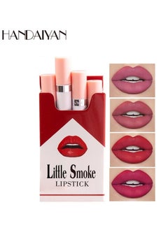 Handaiyan 4-Piece Matte Long Lasting Lipstick Multicolour  - Image 1