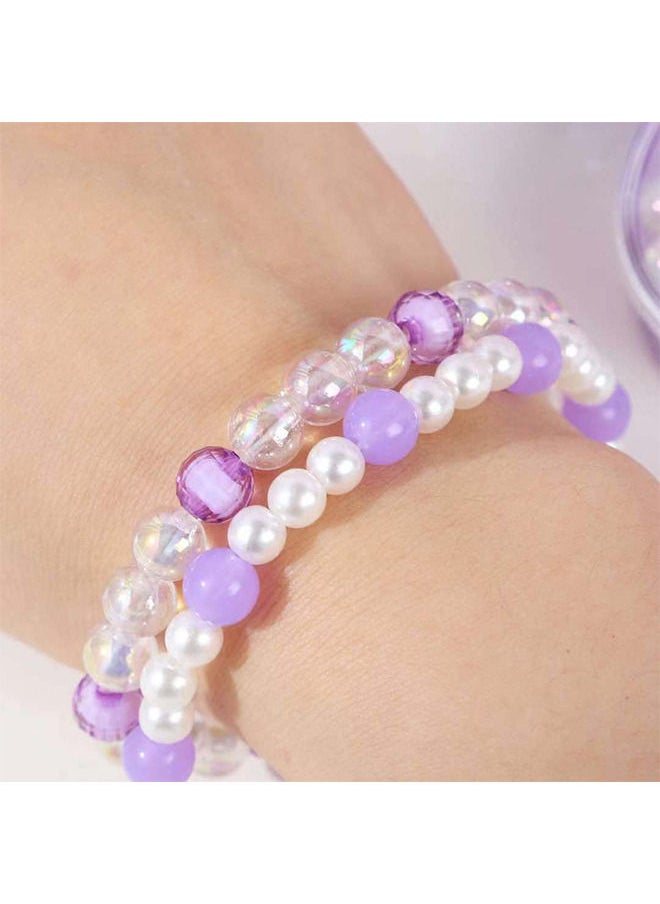 Depend Beads for Girls Toys Kids Bracelets Making Kit Bead Art and Craft Kits DIY Bracelets Necklace Toy Making Kit for Baby Girls Games Gifts, Butterfly Shape Box  - Image 4