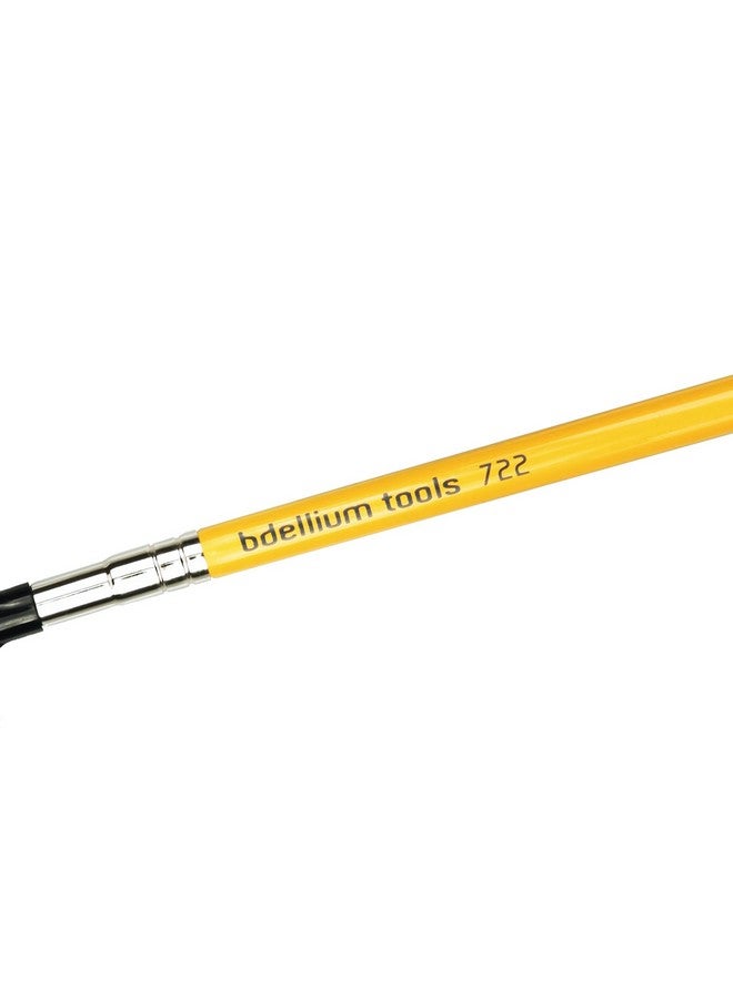 Bdellium Tools Professional Makeup Brush Travel 722 Comb/Brow Short Wooden Handle For Convenient Travel For Groom Smooth And Prep Up (Yellow 1Pc) - Image 2