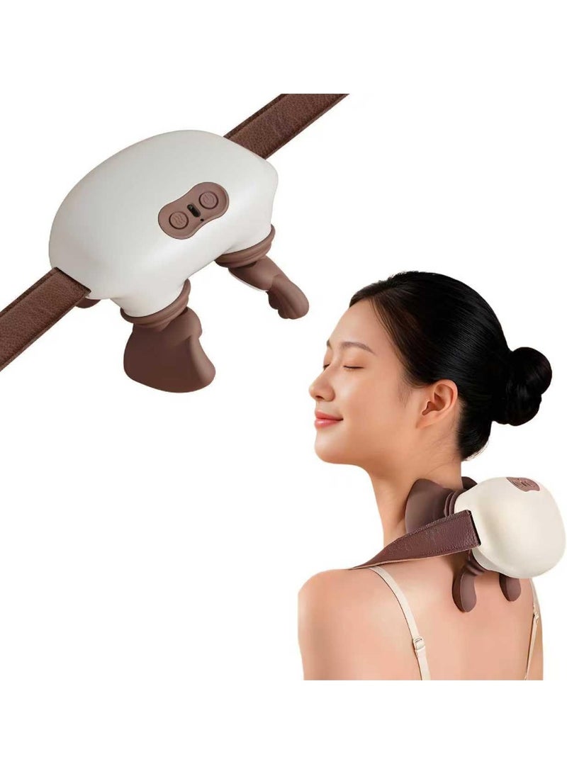 Wireless Neck and Shoulder Massager with Heat, Cordless Shiatsu Kneading Massage Belt, 3 Intensity Levels, Heated Cervical Pillow with Temperature Control for Home Office Theraplam - Image 1