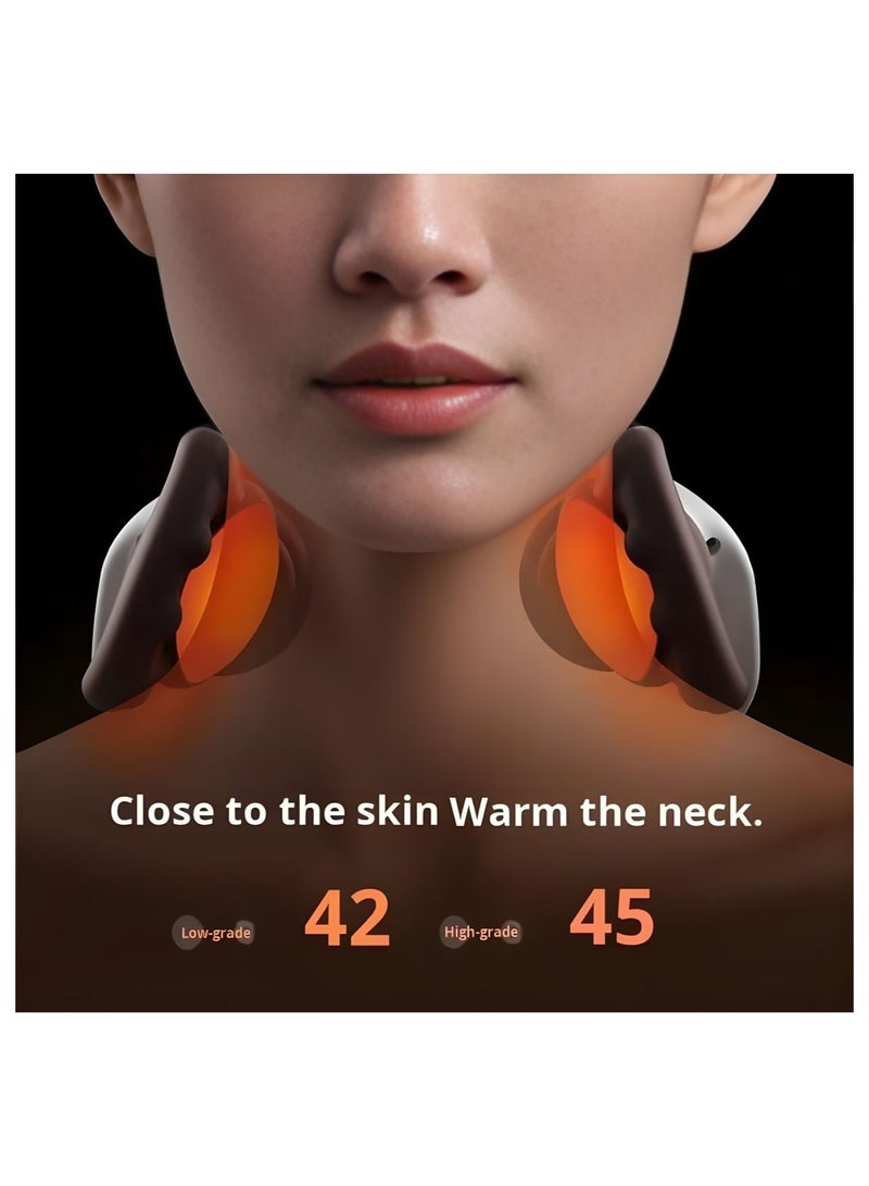 Wireless Neck and Shoulder Massager with Heat, Cordless Shiatsu Kneading Massage Belt, 3 Intensity Levels, Heated Cervical Pillow with Temperature Control for Home Office Theraplam - Image 4