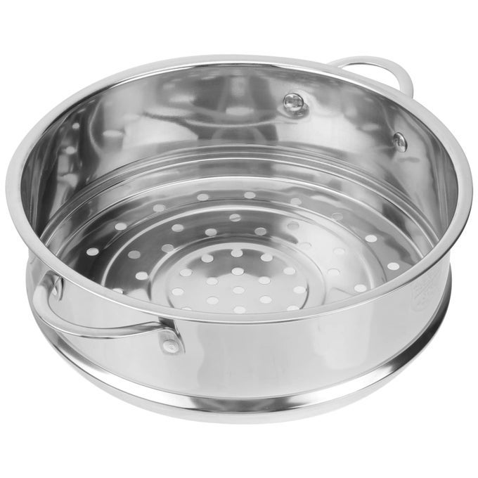 9 INCH STEAMER BASKET STAINLESS STEEL STEAMER INSERT FOR POT VEGGIE RACK WITH HANDLE VEGETABLE BASKET FOR POT DISHWASHER SAFE