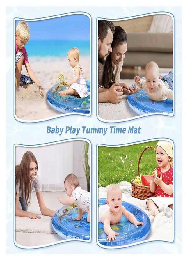 CEMABT Baby Kids Water Play Mat Toys Inflatable Tummy Time Leakproof Water Play Mat, Fun Activity Play Center Indoor and Outdoor Water Play Mat for Baby Random Design - Image 4