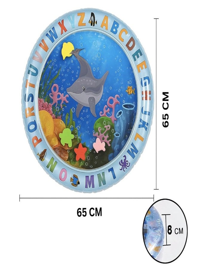 CEMABT Baby Kids Water Play Mat Toys Inflatable Tummy Time Leakproof Water Play Mat, Fun Activity Play Center Indoor and Outdoor Water Play Mat for Baby Random Design - Image 2